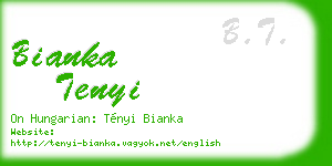 bianka tenyi business card