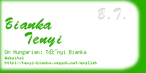 bianka tenyi business card